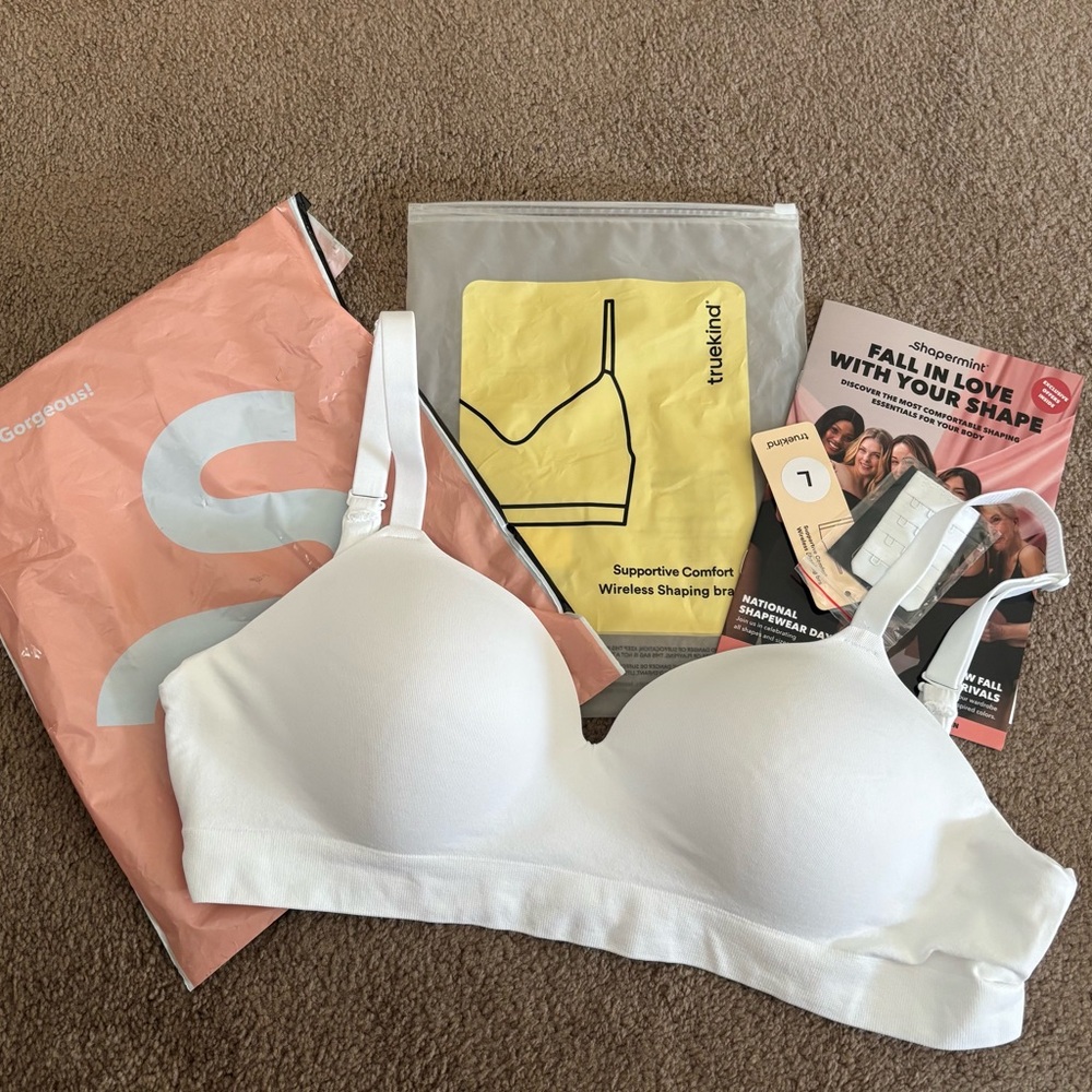 Shapermint White Wireless Support Bra